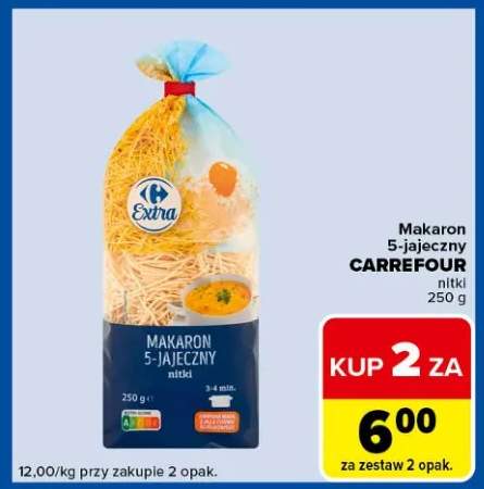 Makaron 5-jajeczny Carrefour nitki
