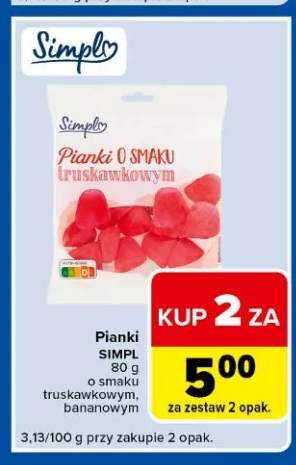 Pianki Simpl o smaku truskawkowym