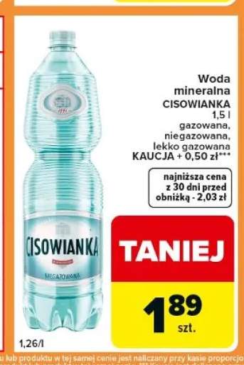 Woda mineralna Cisowianka