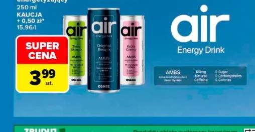 Napój energetyzujący OSHEE air Zesty Mango 250ml