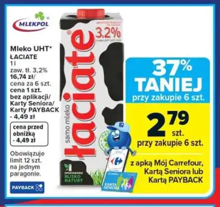 Mleko UHT Łaciate 3,2%
