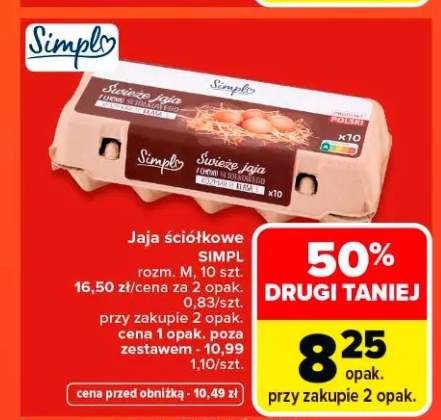 Jaja ściółkowe Simpl rozm. M