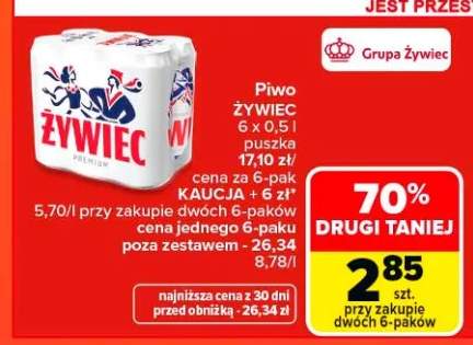 Piwo Żywiec Premium 6-pak 0,5l