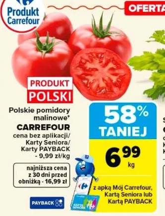 Polskie pomidory malinowe Carrefour