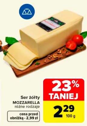Ser żółty MOZZARELLA