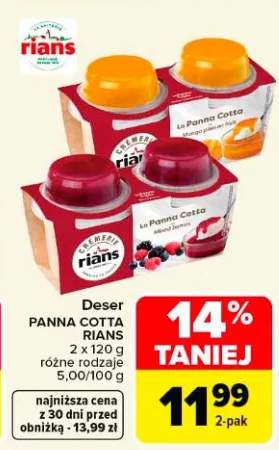 Deser Panna Cotta Rians 2-pak 120g