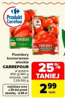Pomidory konserwowe włoskie całe CARREFOUR