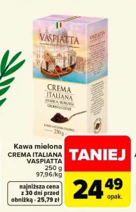 Kawa mielona Vaspiatta Crema Italiana