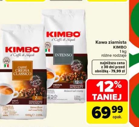 Kawa ziarnista Kimbo Caffè Crema Classico
