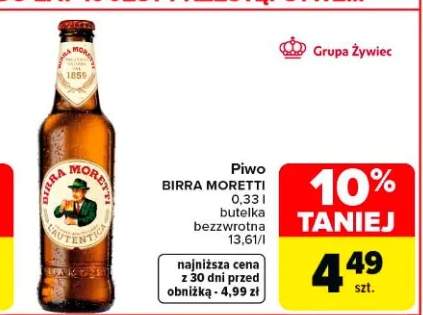 Piwo BIRRA MORETTI