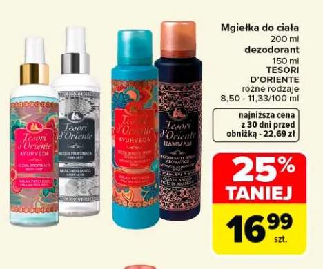 Mgiełka do ciała dezodorant TESORI D'ORIENTE