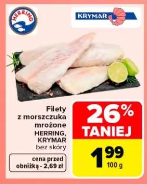 Filety z morszczuka mrożone HERRING, KRYMAR bez skóry