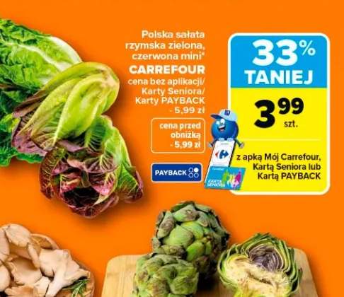Polska sałata rzymska zielona mini CARREFOUR