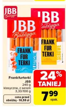 Frankfurterki JBB z serem