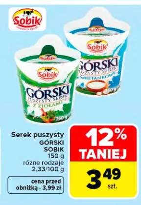 Serek puszysty Górski Sobik śmietankowy