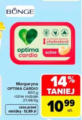 Margaryna Optima Cardio active