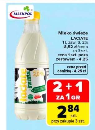 Mleko świeże Łaciate zaw. tł. 2%