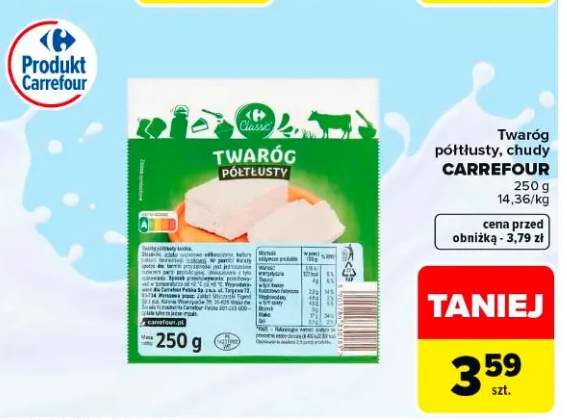 Twaróg chudy Carrefour