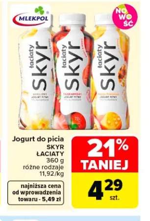 Jogurt do picia Skyr Łaciaty mango-marakuja