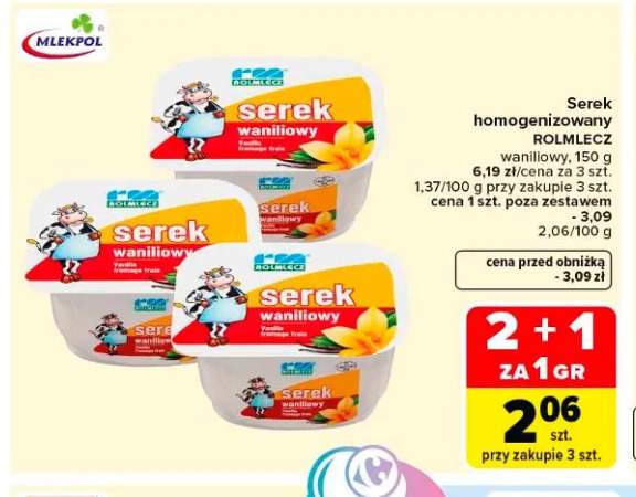 Serek homogenizowany waniliowy Rolmlecz