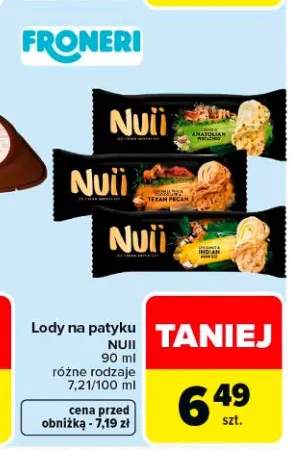 Lody na patyku Nuii
