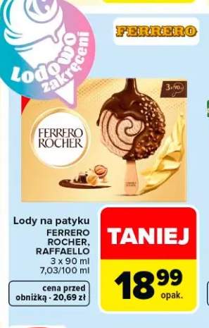 Lody na patyku Ferrero