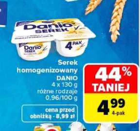 Serek homogenizowany Danio 4-pak 130g
