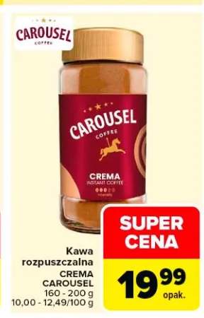 Kawa rozpuszczalna Carousel Crema 160-200g
