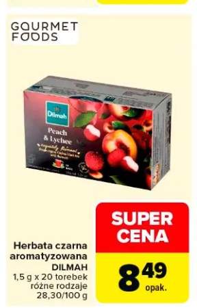 Herbata czarna aromatyzowana Dilmah Peach & Lychee 20-pak 1,5g