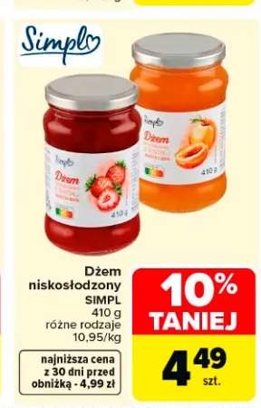 Dżem niskosłodzony Simpl