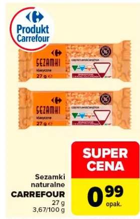 Sezamki naturalne Carrefour 27g