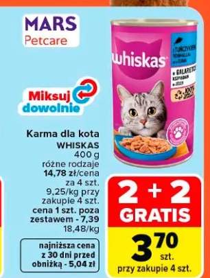 Karma dla kota Whiskas z tuńczykiem w galaretce 400g