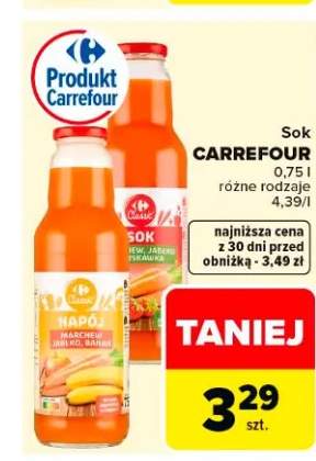 Napój Carrefour marchew jabłko banan