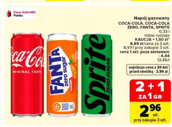 Napój gazowany Fanta Zero Sugar Orange