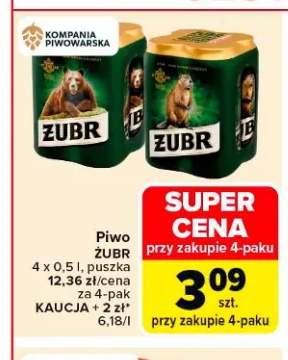 Piwo Żubr 4-pak 500ml