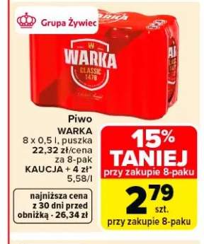 Piwo Warka Classic 8-pak 500ml