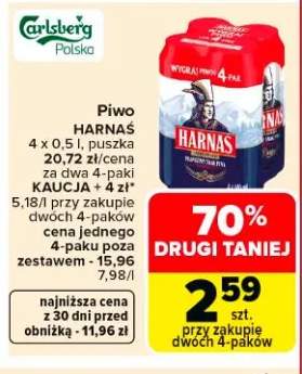 Piwo Harnaś 4-pak 500ml