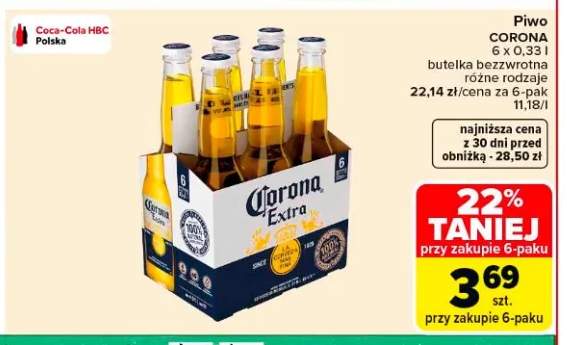 Piwo Corona Extra 6-pak 330ml