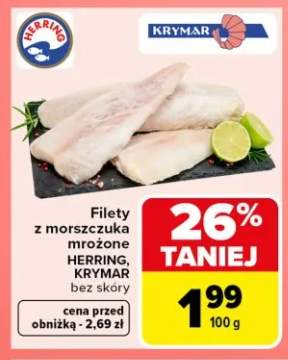 Filety z morszczuka mrożone HERRING, KRYMAR bez skóry
