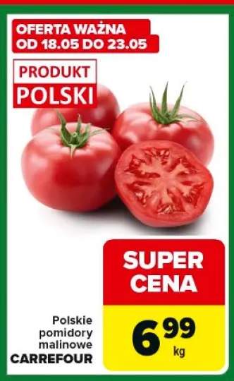Pomidory malinowe polskie Carrefour