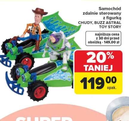 Samochód zdalnie sterowany z figurką Chudy Toy Story