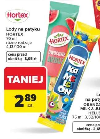 Lody na patyku Hortex