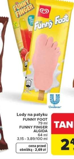 Lody na patyku Funny Foot 64ml