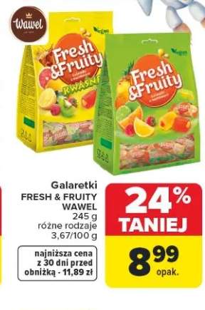 Galaretki Fresh & Fruity kwaśne Wawel
