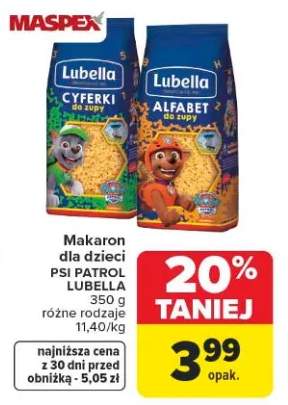 Makaron dla dzieci Psi Patrol Lubella