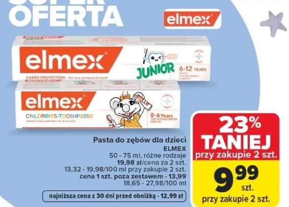 Pasta do zębów dla dzieci ELMEX Junior 6-12 years