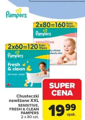 Chusteczki nawilżane XXL Pampers sensitive
