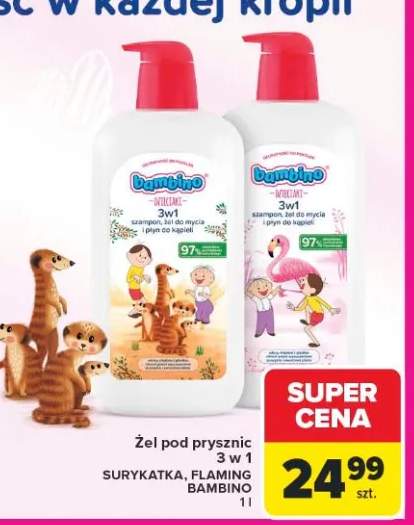 Żel pod prysznic 3 w 1 surykatka BAMBINO