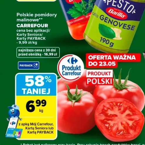 Pomidory malinowe polskie Carrefour