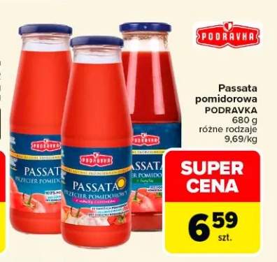 Passata pomidorowa z cebulą i czosnkiem Podravka